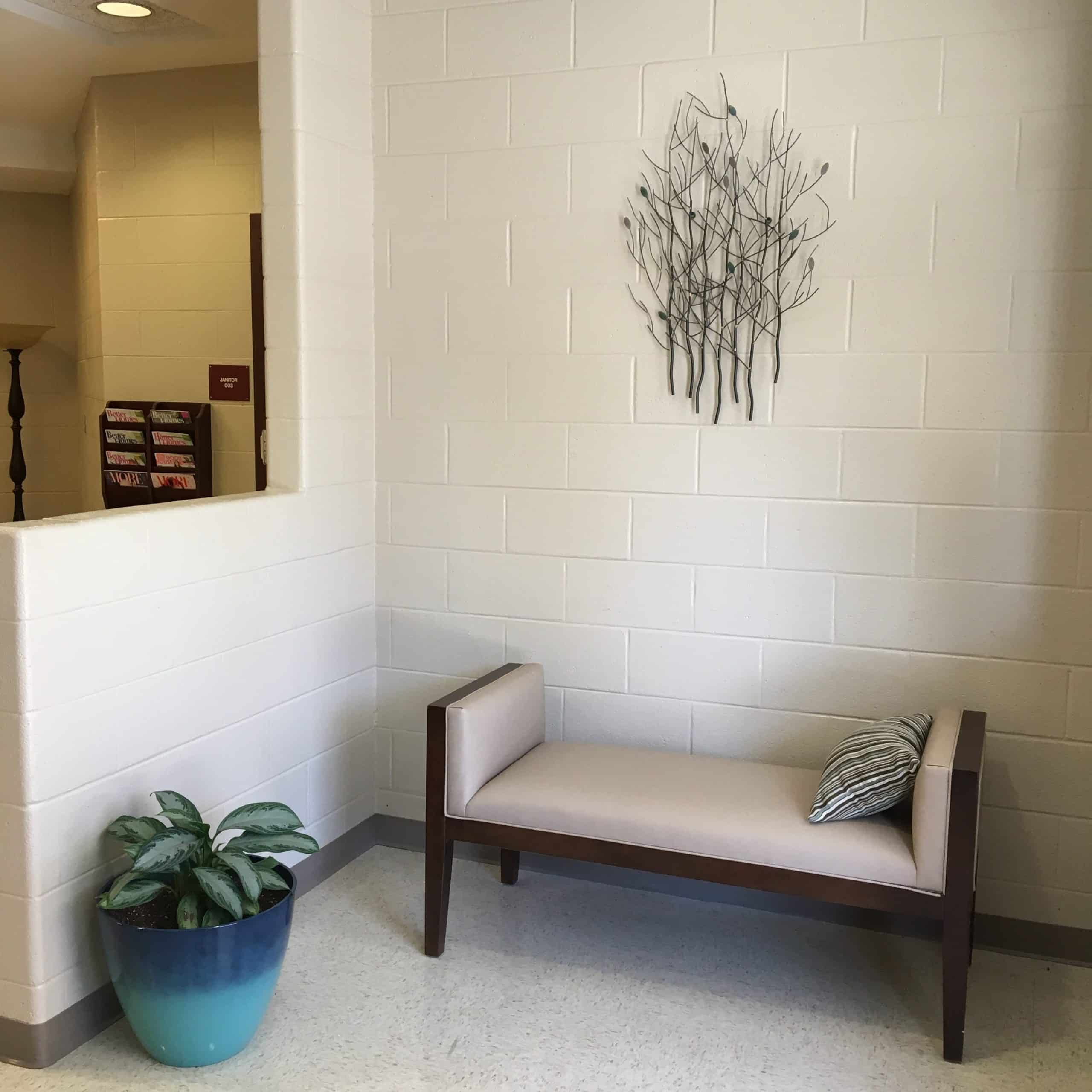 Agostino Upholstered Bench Mental Health Facility scaled