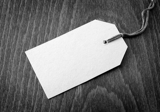Blank price tag