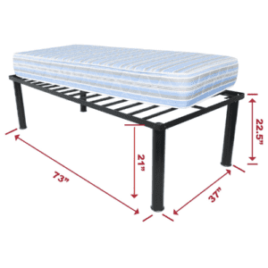 METAL BED BASE | 21" UNDERBED CLEARANCE