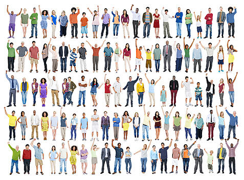 stock photo multiethnic casual people togetherness celebration arms raised concept 292400570