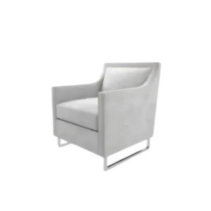 Evie Lounge Chair W/ Metal Sleigh Base (1616-05)
