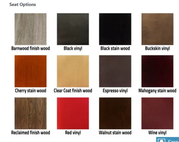 Plain-Wood-Back-Chair-wtih-Black-Frame-Seat-Options