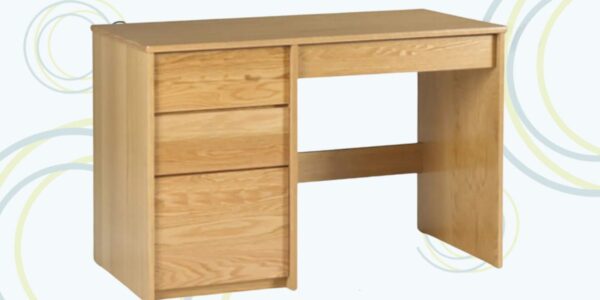 Clayton Pedestal Desk with 3 Drawers (N-DKP-4524) - Image 6