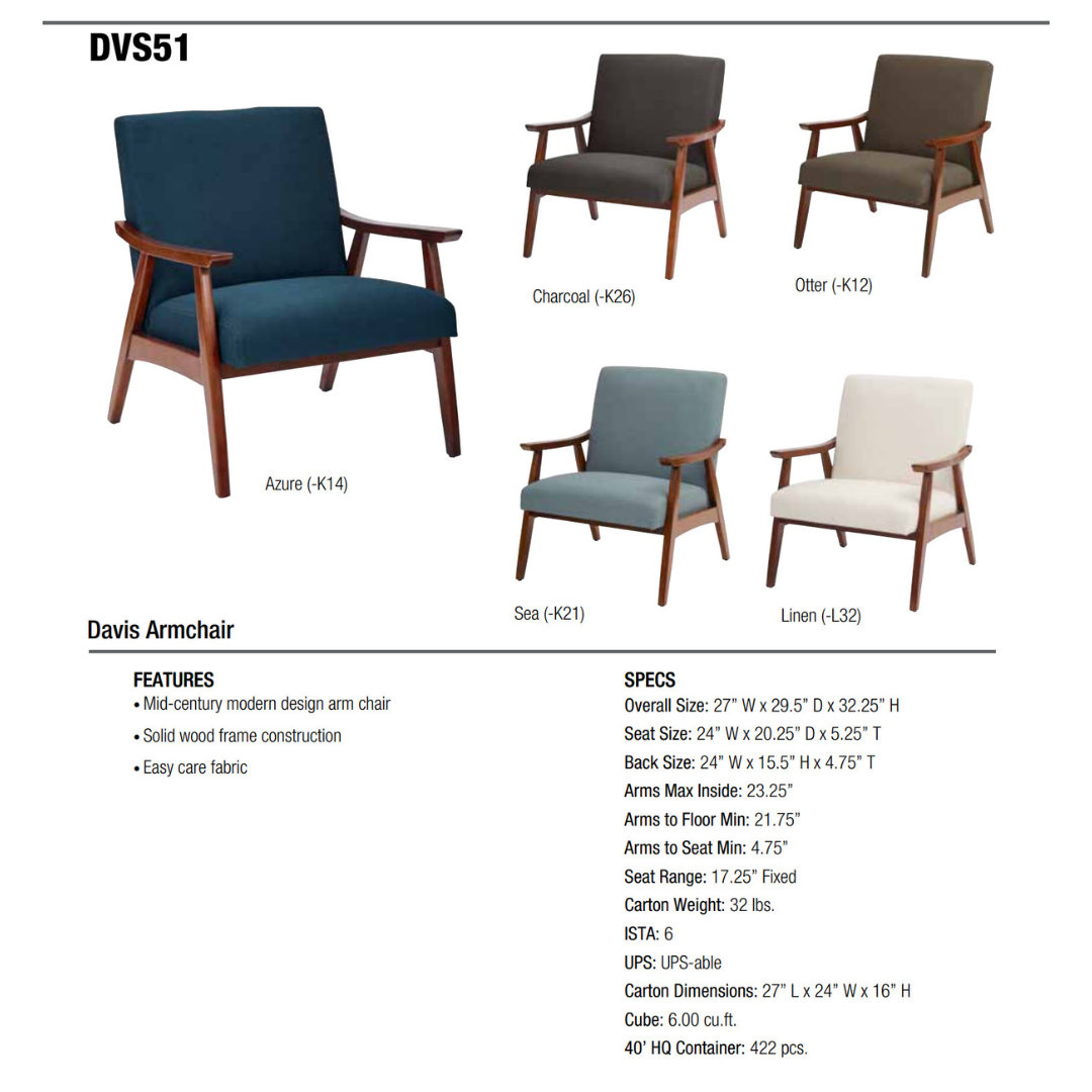 Davis Guest Arm Chair (DVS51) (QUICK SHIP) - Image 2