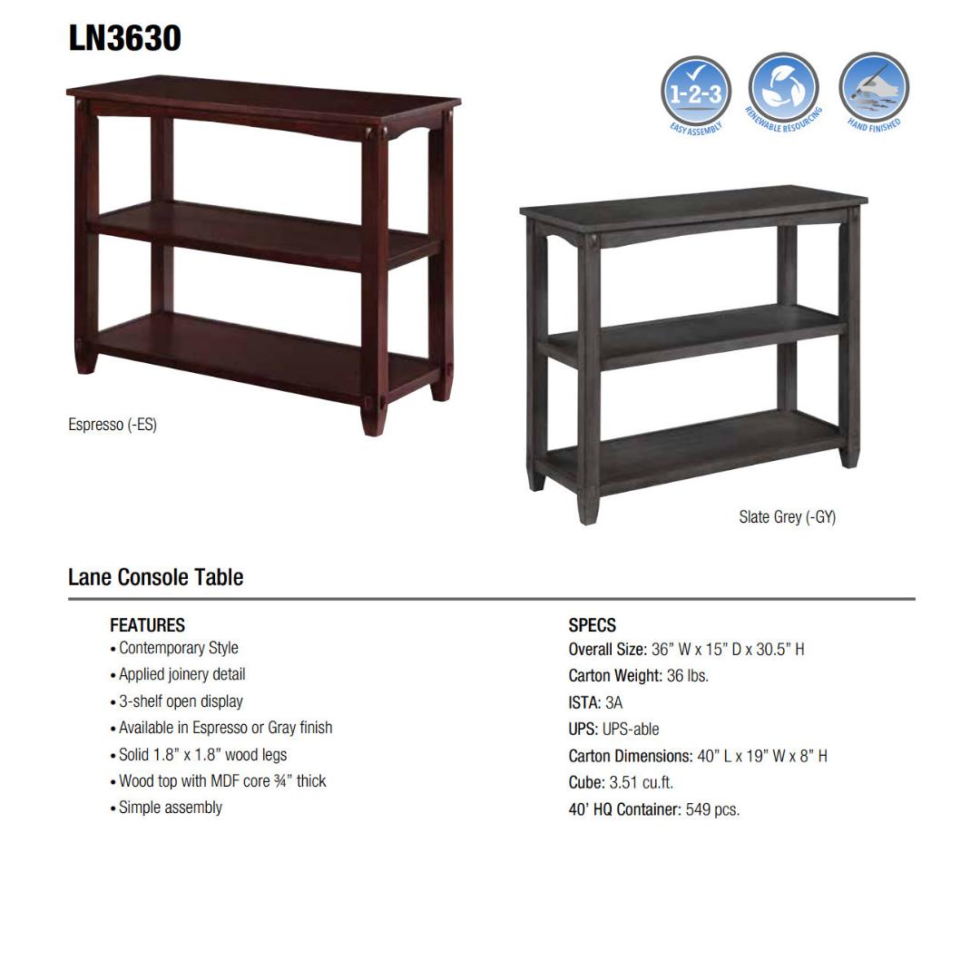 Lane Console Table (LN3630) (QUICK SHIP) - Image 2