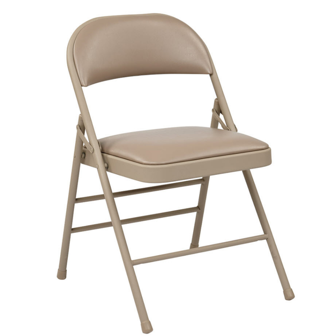 Metal Folding Chair with Padded Seat & Back (FF-23) (QUICK SHIP)