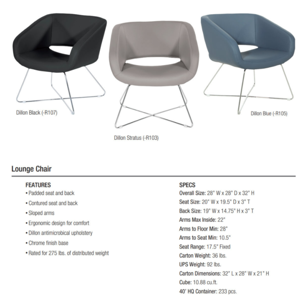 Modern Lounge Chair (LRL) (QUICK SHIP) - Image 3