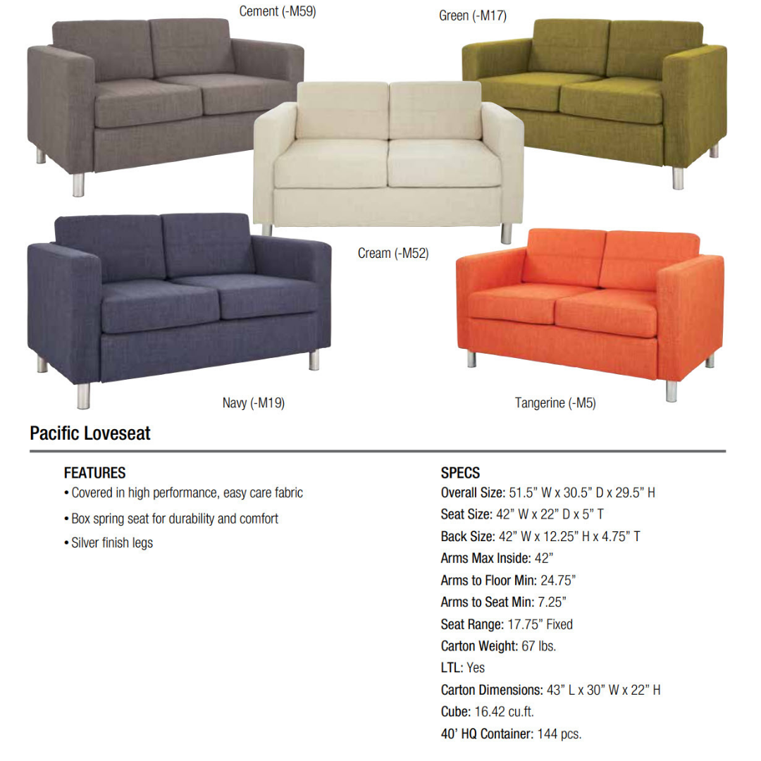 Pacific Loveseat (PAC52) (QUICK SHIP) - Image 4