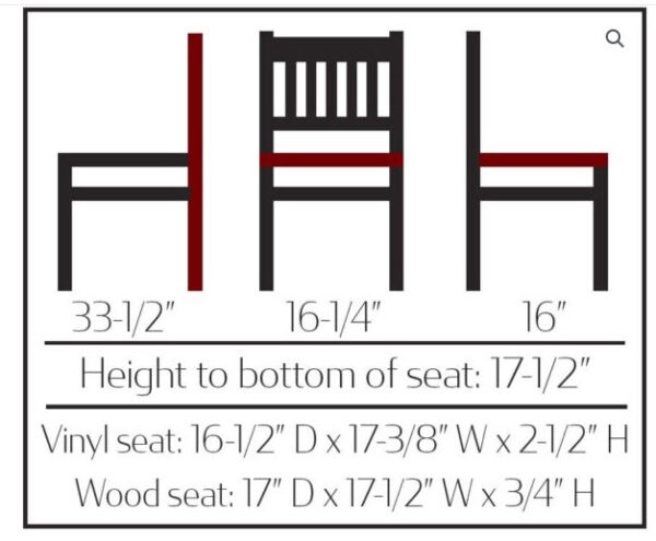 Verticalback Chair with Solid Wood Frame (WC102) (QUICK SHIP) - Image 3