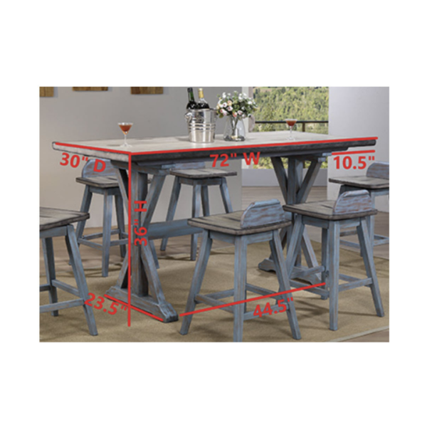 Emberwood 72" Dining Table (D1754-T) (Quick Ship) - Image 3