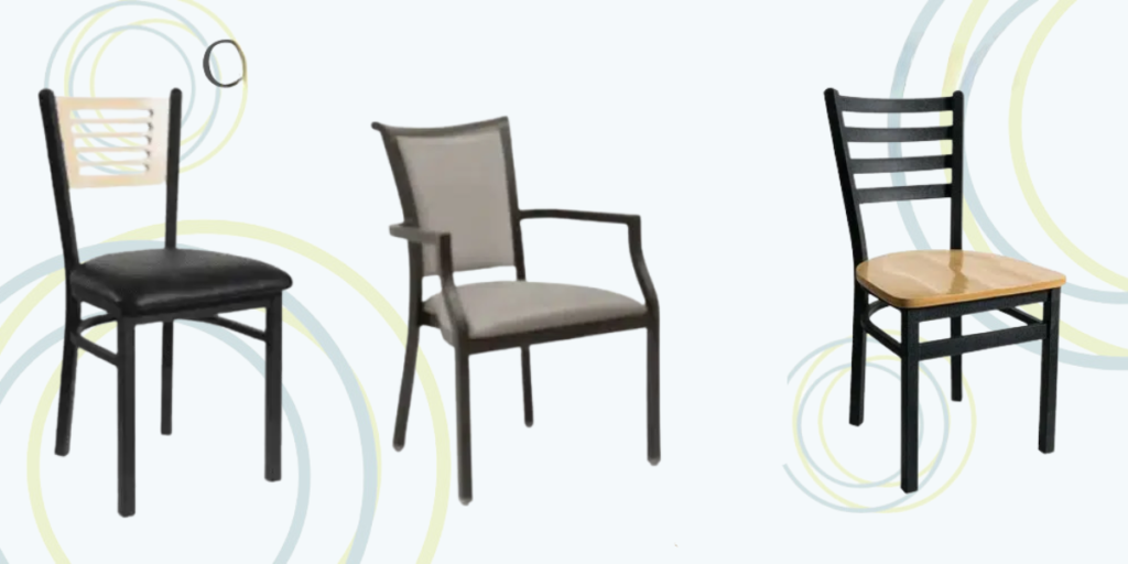 A collection of colorful and varied chairs showcasing different styles and designs for versatile seating options.