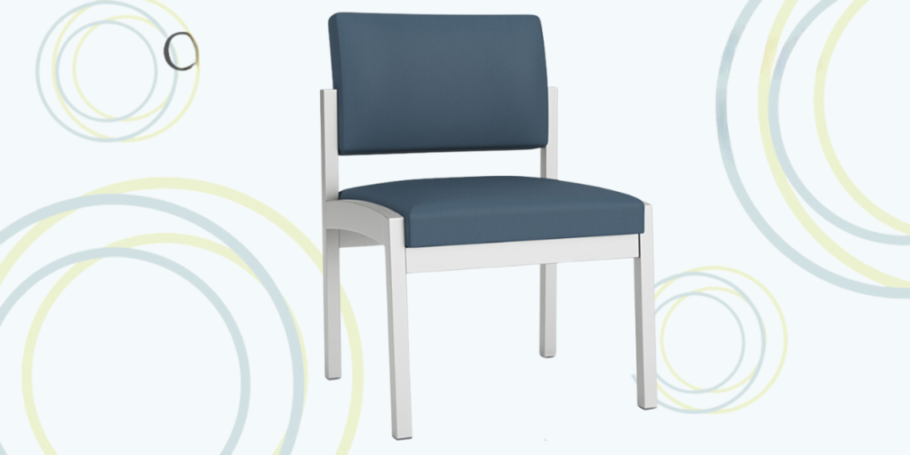 A blue chair featuring a white frame and a blue seat, elegantly designed for modern interiors.
