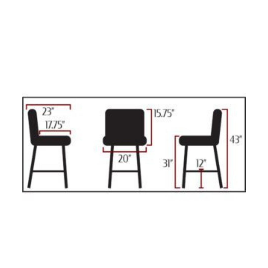 Amata Metal Leg Stool (BM-10501) - Image 3