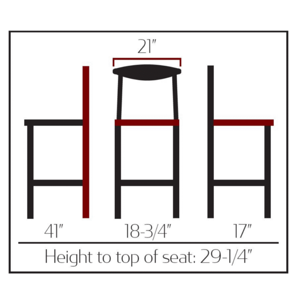 Elbow Metal Frame Stool (BM-6063) (QUICK SHIP) - Image 4