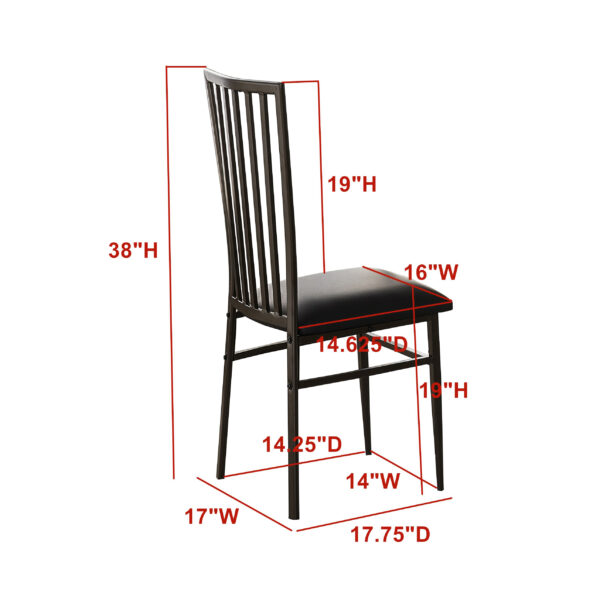 Delilah Metal Chairs – Set Of 4 (D4013-07 Series) (QUICK SHIP) - Image 3