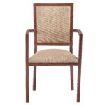 Milan Metal Armchair (Dark Walnut) (5281-AC SERIES)