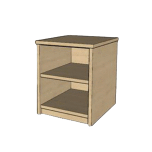 Clayton Narrow 2 Shelf Nightstand (N-PED-2OC)