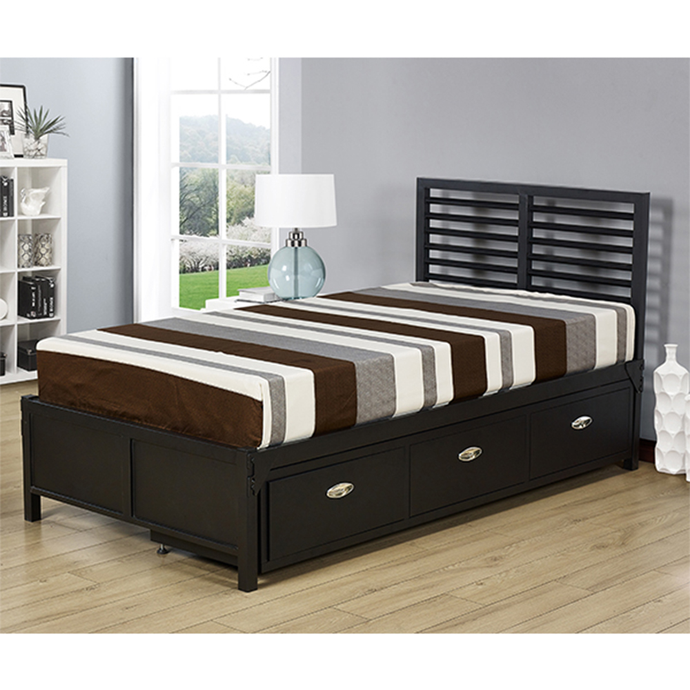 Morris Metal Bed with Slatted Headboard (B049 Series) Quick Ship - Image 3