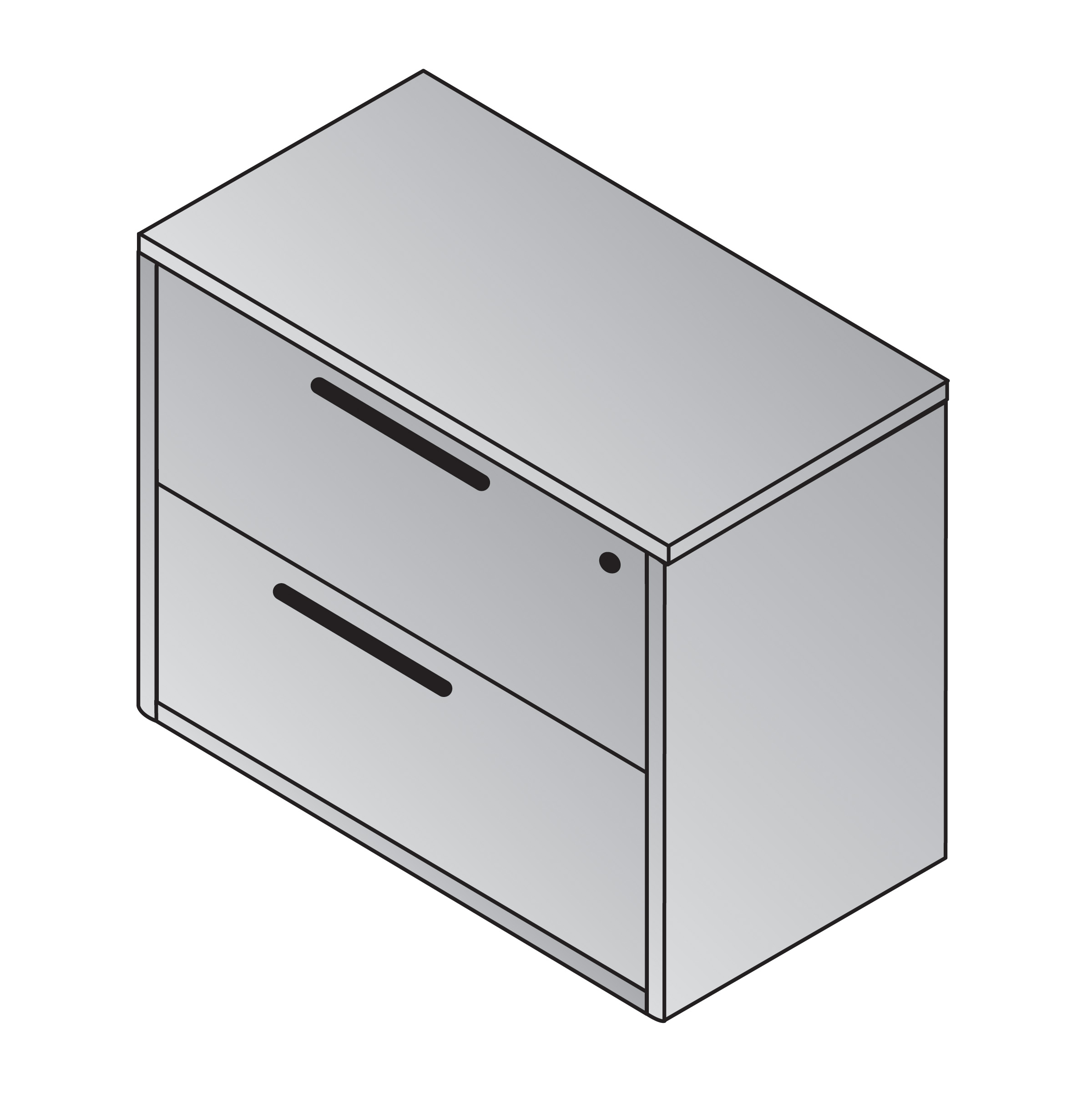 Napa 2 Drawer File (NAP-12) Multiple Finishes Available - Image 3