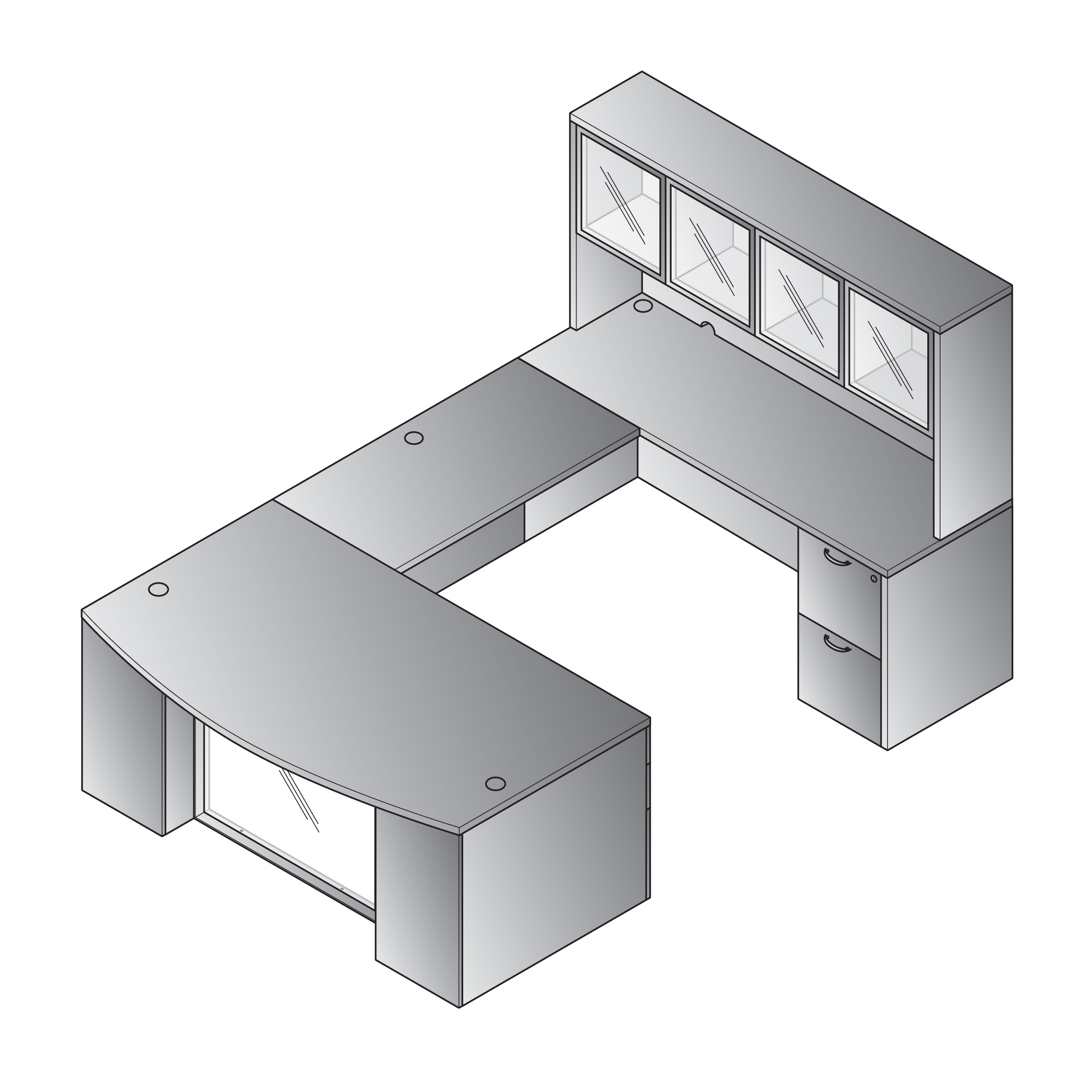 Napa Collection Desk Configuration (NAPCHY-TYP212G)