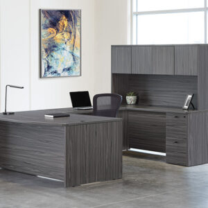 Napa Slate Grey U-Shaped Desk with Hutch (NAPSGW-TYP12)